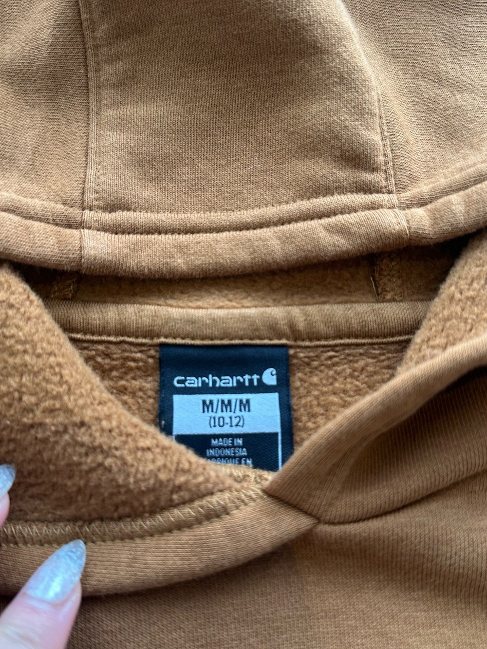 Carhartt  Crewneck Hoodie in Carhartt Brown with Black Logo - Picture 3 of 6